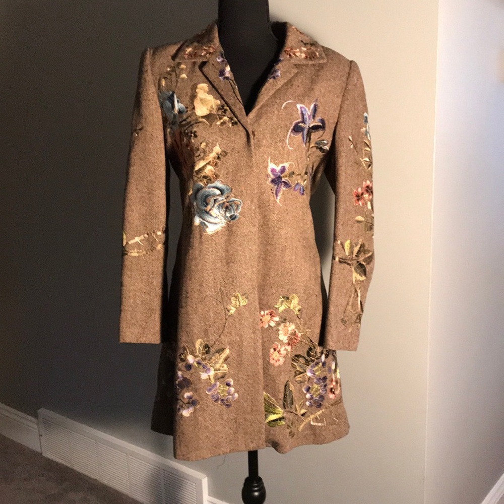 Embroidered Brown Jacket